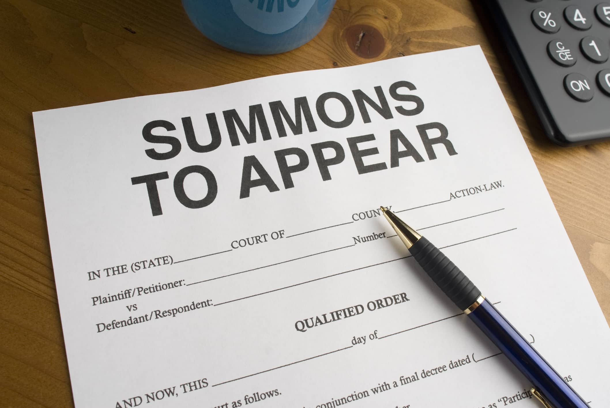 Summons to Appear